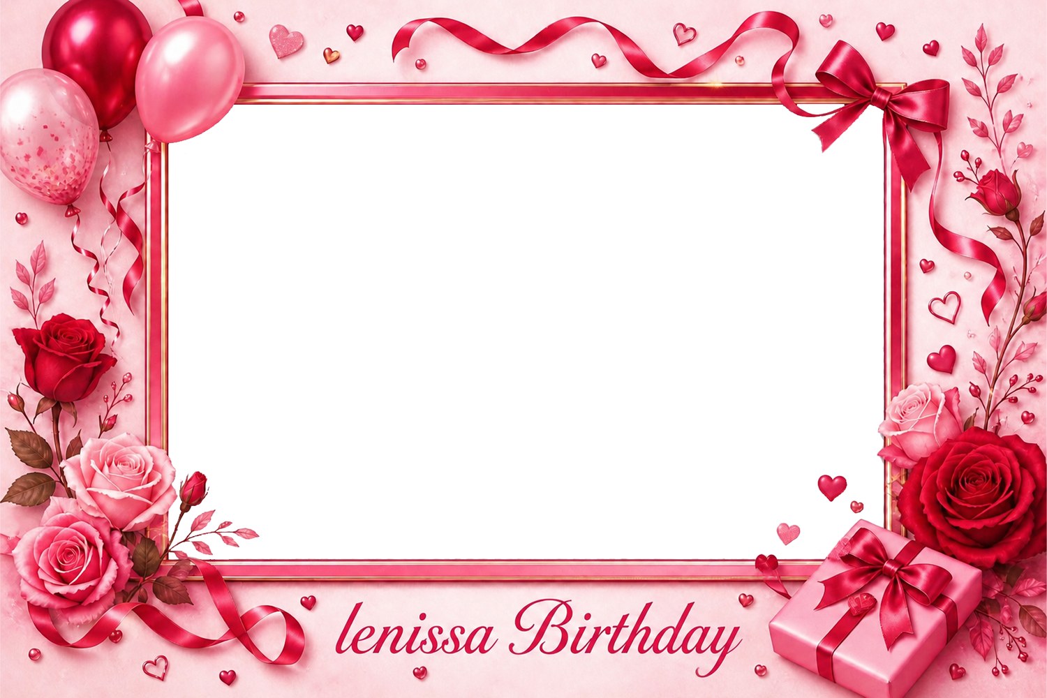 Cadre photobooth fleuri pour l'anniversaire de Lenissa